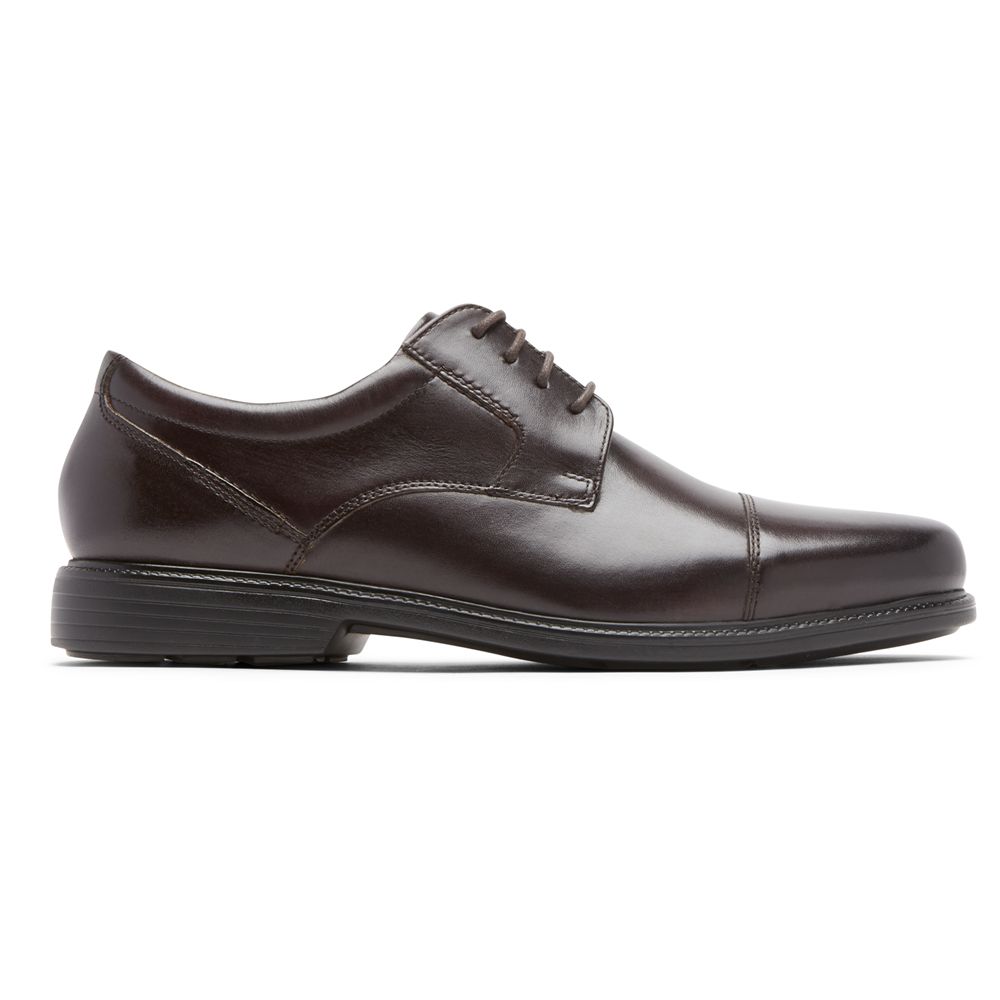 Sapatos Oxford Homem Rockport Charles Road Cap Toe Bordeaux,Portugal ALGMX-0236